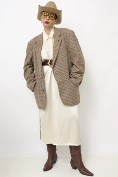 Blazer xadrez bege claro MANOR HOUSE