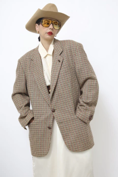 Blazer xadrez bege claro MANOR HOUSE - loja online