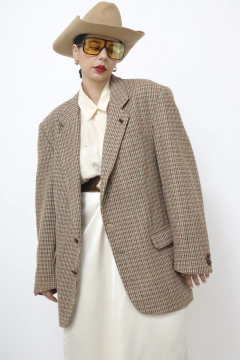 Blazer xadrez bege claro MANOR HOUSE - loja online