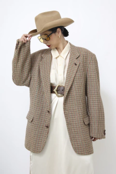 Blazer xadrez bege claro MANOR HOUSE