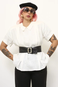 Blusa MADEMOISELLE 100% linho bordado vintage na internet