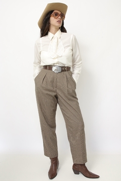 Calça xadrez Cori cintura alta - comprar online