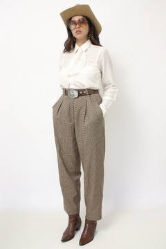 Calça xadrez Cori cintura alta - comprar online