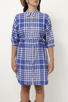 Chemise azul ZARA - Capichó Brechó