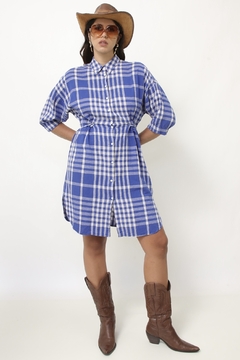 Chemise azul ZARA - comprar online