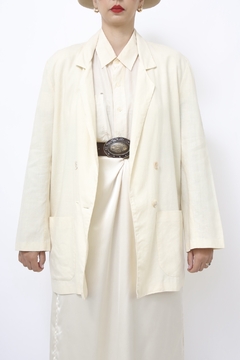 Blazer 100% linho creme vintage na internet