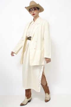 Blazer 100% linho creme vintage - comprar online