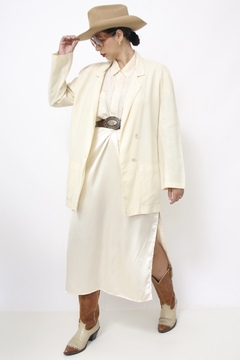 Blazer 100% linho creme vintage na internet