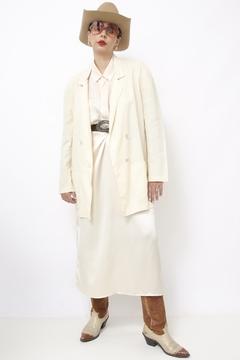 Blazer 100% linho creme vintage