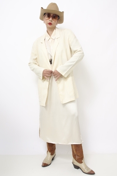 Blazer 100% linho creme vintage - comprar online