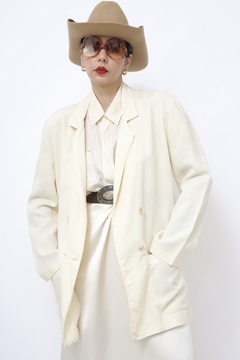 Blazer 100% linho creme vintage - comprar online