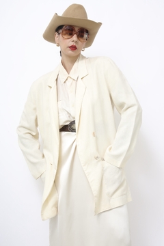 Blazer 100% linho creme vintage - loja online