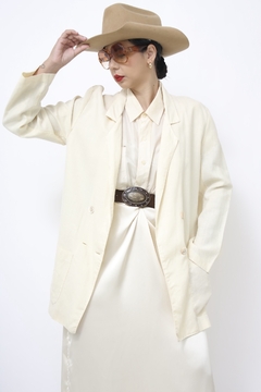 Blazer 100% linho creme vintage na internet