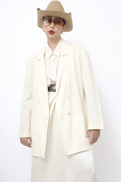 Blazer 100% linho creme vintage
