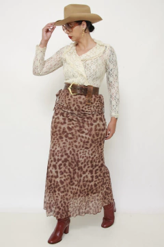 Imagem do Saia onca drapeada forrada