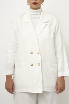 Blazer branco classico forrado
