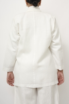 Imagem do Blazer branco classico forrado
