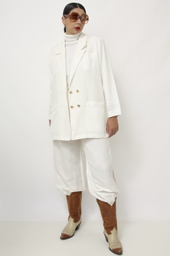 Blazer branco classico forrado - loja online