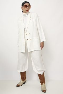 Imagem do Blazer branco classico forrado