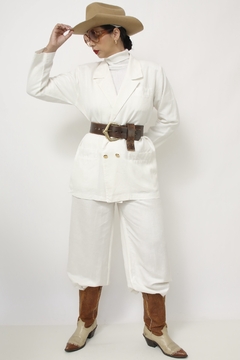 Blazer branco classico forrado