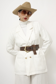 Blazer branco classico forrado - Capichó Brechó