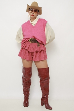 Colete rosa classico vintage
