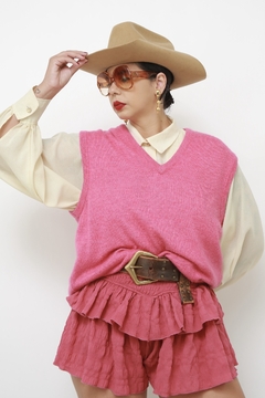 Colete rosa classico vintage
