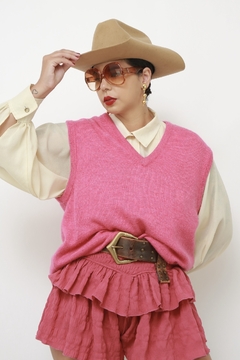 Colete rosa classico vintage - Capichó Brechó