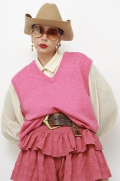 Colete rosa classico vintage - Capichó Brechó