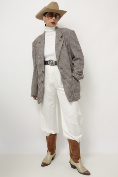 Blazer classico WITCHER camelo bco xadrez