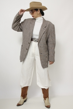 Blazer classico WITCHER camelo bco xadrez