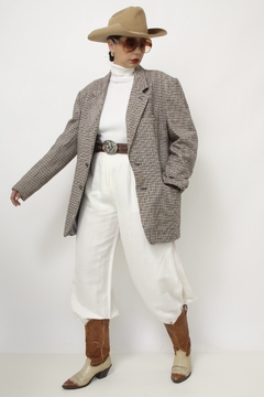 Blazer classico WITCHER camelo bco xadrez - loja online