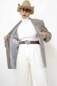 Blazer classico WITCHER camelo bco xadrez - loja online