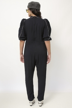 Macacao preto textura camadas vintage - comprar online