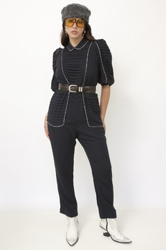 Macacao preto textura camadas vintage - loja online