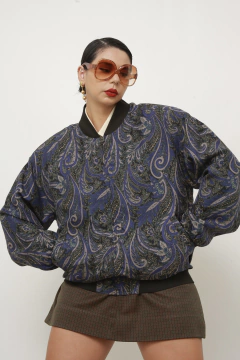 Jaqueta 100% seda estampada - comprar online