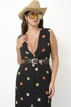 Vestido longo viscose estampado ROGERIO COSTA - loja online