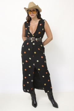Vestido longo viscose estampado ROGERIO COSTA - comprar online