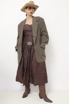 Blazer xadrez marrom PASSAPORT - loja online