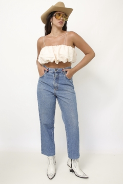 Calça jeans cintura alta classica - Capichó Brechó