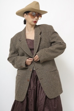 Blazer xadrez marrom PASSAPORT - comprar online