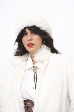 Imagem do Chapeu pelucia branco forrado