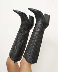 Bota preta COWBOY cano longo 39