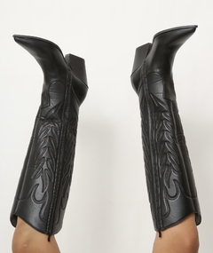 Bota preta COWBOY cano longo 39