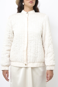 Jaqueta acetinada bomber vintage