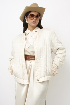 Jaqueta acetinada bomber vintage - loja online