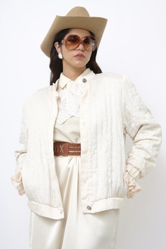 Jaqueta acetinada bomber vintage - comprar online