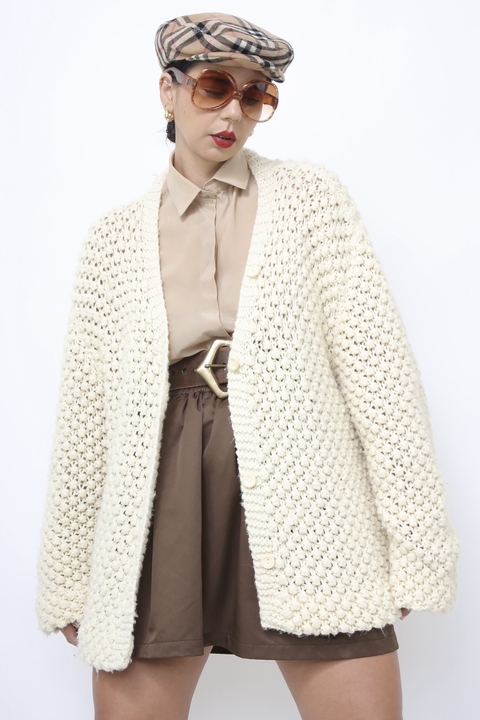 CARDIGAN TRICOT GROSSO MANGA BUFANTE