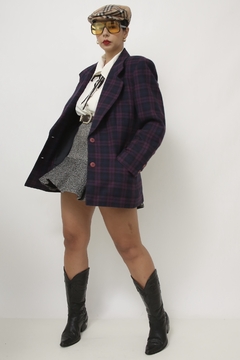 Imagem do Blazer xadrez roxo forrado GREGORY