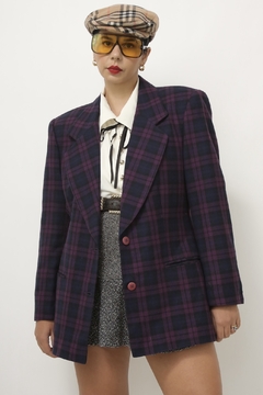 Blazer xadrez roxo forrado GREGORY